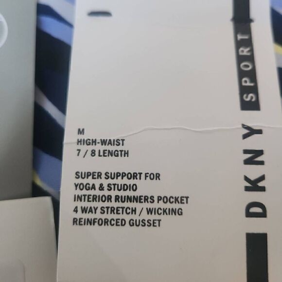 DKNY SPORT tiger stripe leggings, high waist,  7/8 length, NWT, M - Picture 4 of 6